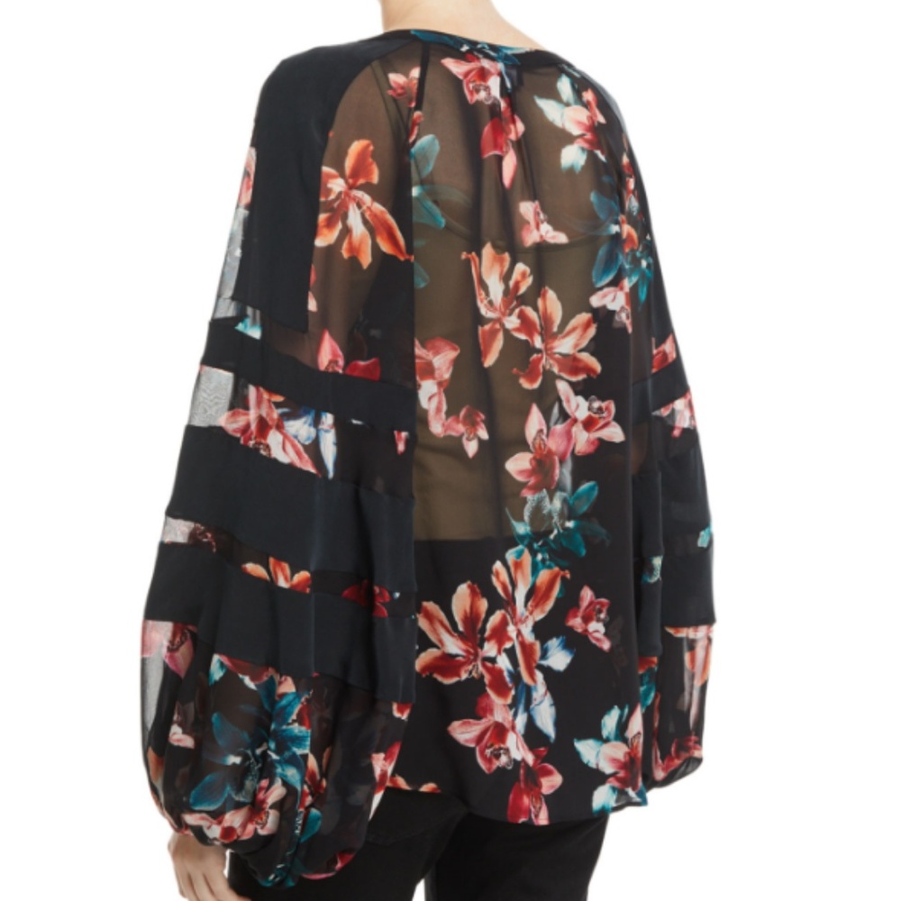 7 For All Mankind Paneled Floral Top - Picture 2 of 6